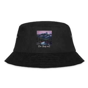 the mountain is calling - Bucket Hat - Schwarz - Vorne - Lela (165cm)