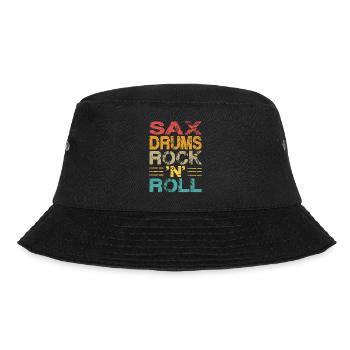 Saxophon Schlagzeug Rock 'n' Roll - Bucket Hat - Schwarz - Vorne - Lela (165cm)
