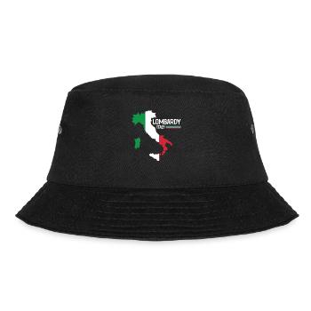 Lombardy Italy Lombardei Landkarte Region Italien - Bucket Hat - Schwarz - Vorne - Lela (165cm)