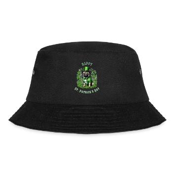 St. Patrick's Day Pug I Shamrock St Paddys Day Pug - Bucket Hat - Schwarz - Vorne - Lela (165cm)