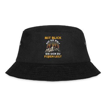 Bergsteiger Wandern Wanderer Klettern Bergsteigen - Bucket Hat - Schwarz - Vorne - Lela (165cm)