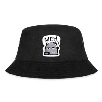 Mimikama MEH-Katze - Bucket Hat - Schwarz - Vorne - Lela (165cm)