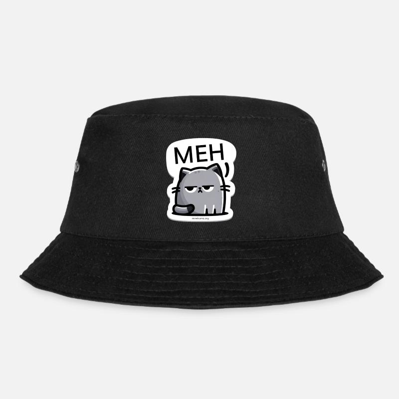 Mimikama MEH-Katze - Bucket Hat - Schwarz
