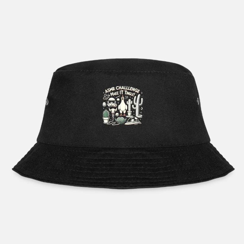 Asmr Whispering Asmr Enthusiast Mindfulness - Bucket Hat - Schwarz