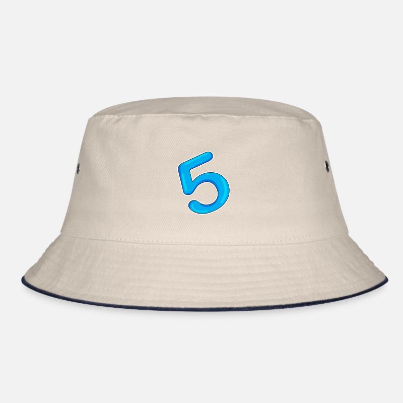 Nummer 5 Blau Bucket Hat