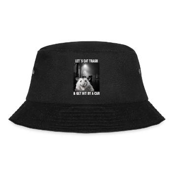 Lets eat Trash and get hit by a Car Opossum Possum - Bucket Hat - Schwarz - Vorne - Lela (165cm)