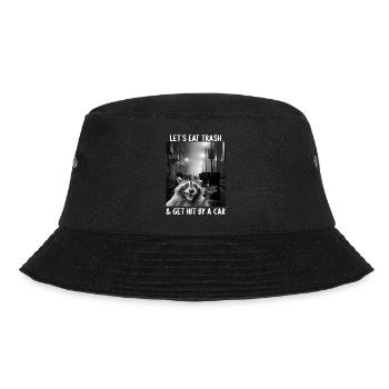 Lets eat Trash and get hit by a Car Raccoon - Bucket Hat - black - Front - Lela (165cm)