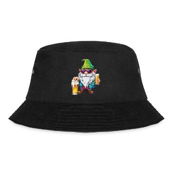 Gartenzwerg / Märchenland / Kobold / Gnom / Logo - Bucket Hat - Schwarz - Vorne - Lela (165cm)