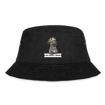 Staffordshire Bull Terrier Dog with Crown - Bucket Hat - black - Front - Lela (165cm)
