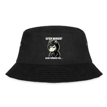 Good morning? Very Thin Ice Sarcastic - Bucket Hat - black - Front - Lela (165cm)