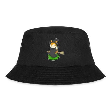 Fuchs Hexe Besen - Bucket Hat - Schwarz - Vorne - Lela (165cm)