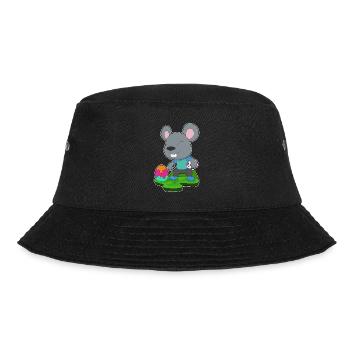 Mouse Easter Easter Egg - Bucket Hat - black - Front - Lela (165cm)