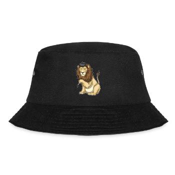 Löwe Maler Pinsel Malen - Bucket Hat - Schwarz - Vorne - Lela (165cm)