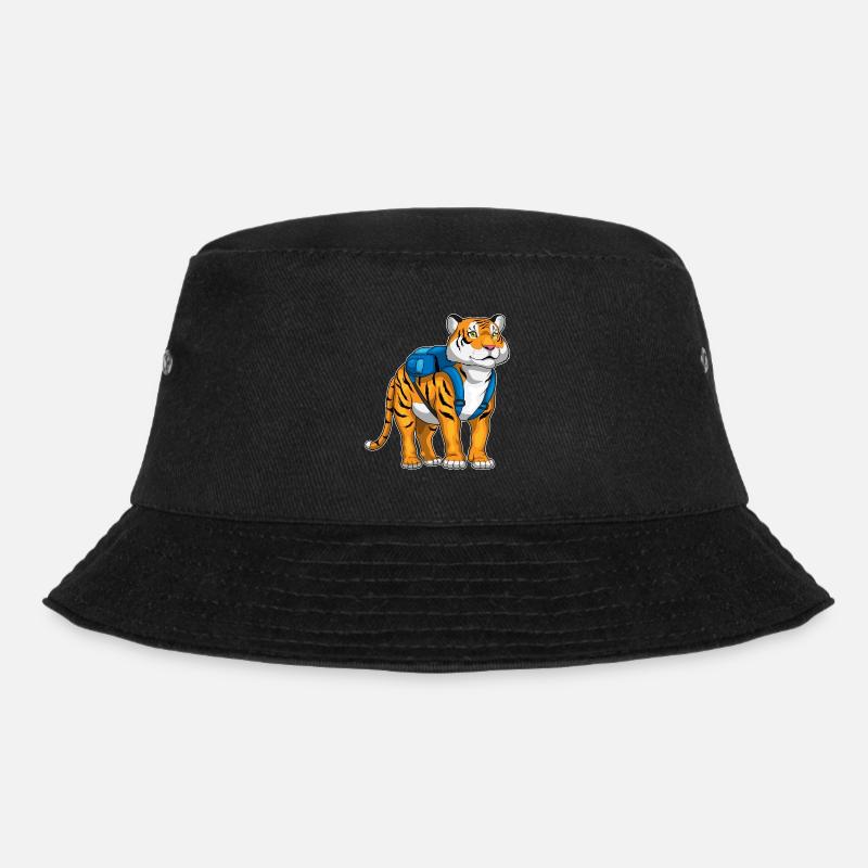 Tiger Schüler Rucksack Schule - Bucket Hat - Schwarz