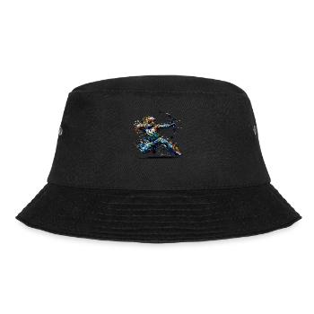 Polygon Art Bogenschütze Bogenschießen Bogen und Pfeil Bogenschützen - Bucket Hat - Schwarz - Vorne - Lela (165cm)