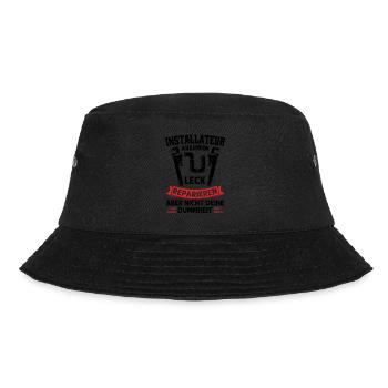 Installateur Beruf Wasserinstallateur Geschenk - Bucket Hat - Schwarz - Vorne - Lela (165cm)