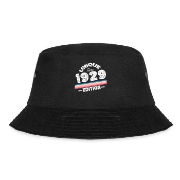 Unique seit 1929 Edition Geburtstag Vintage 1929 - Bucket Hat - Schwarz - Vorne - Lela (165cm)