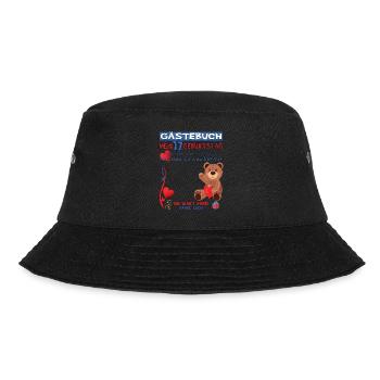 17th Birthday Girl & Boy Guestbook - Bucket Hat - black - Front - Lela (165cm)