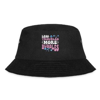 Less Troubles More Bubbles 14 - Bucket Hat - black - Front - Lela (165cm)