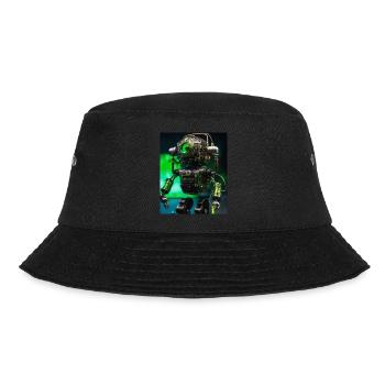 Digitale Kunst eines Roboter-Mikrofons - Bucket Hat - Schwarz - Vorne - Lela (165cm)