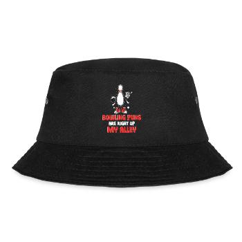 Bowling puns are just right for - Bucket Hat - black - Front - Lela (165cm)
