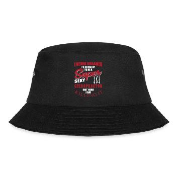 Rehabilitation After Chiropractor Humor Shirt - Bucket Hat - black - Front - Lela (165cm)