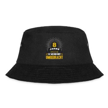 8 Hochzeitstag Mann 8 Jahre Ehe Blecherne Hochzeit - Bucket Hat - Schwarz - Vorne - Lela (165cm)
