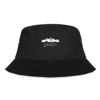 Seattle Washington Souvenir Gift - Bucket Hat - black - Front - Lela (165cm)