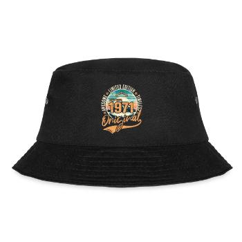 Year 1971 53rd Birthday Original 1971 - Bucket Hat - black - Front - Lela (165cm)