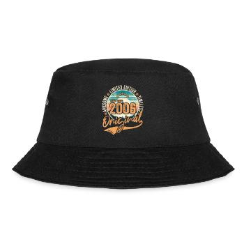 Jahrgang 2006 18.Geburtstag Original 2006 - Bucket Hat - Schwarz - Vorne - Lela (165cm)