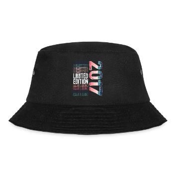 Limited Edition seit 2017 Geburtstag Vintage 2017 - Bucket Hat - Schwarz - Vorne - Lela (165cm)