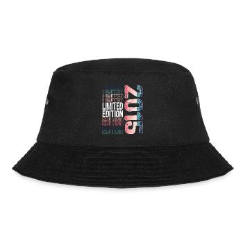 Limited Edition seit 2015 Geburtstag Vintage 2015 - Bucket Hat - Schwarz - Vorne - Lela (165cm)