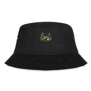 Red Deer I Hunting Motif - Bucket Hat - black - Front - Lela (165cm)
