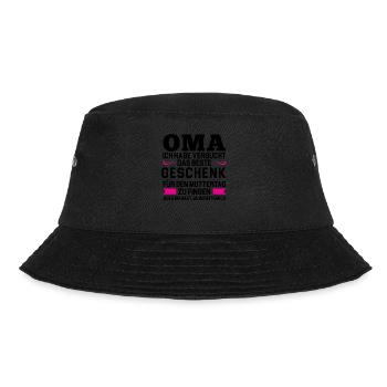 Oma Familie grossmuter Geschenk - Bucket Hat - Schwarz - Vorne - Lela (165cm)