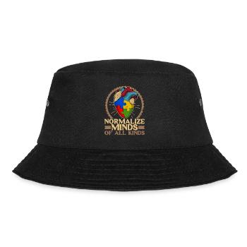 Normalize minds of all kinds Autism Heart - Bucket Hat - black - Front - Lela (165cm)
