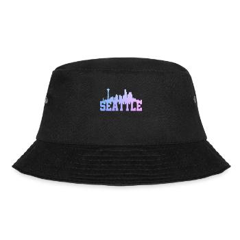 Seattle Washington Souvenir Gift - Bucket Hat - black - Front - Lela (165cm)