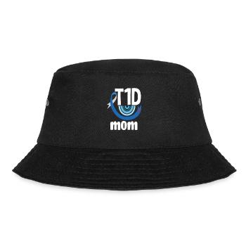 T1D Diabetes Typ 1 Diabetiker Geschenk - Bucket Hat - Schwarz - Vorne - Lela (165cm)