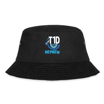 T1D Diabetes Typ 1 Diabetiker Geschenk - Bucket Hat - Schwarz - Vorne - Lela (165cm)