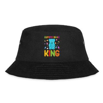 Gümmibär König der Süßigkeiten - Bucket Hat - Schwarz - Vorne - Lela (165cm)