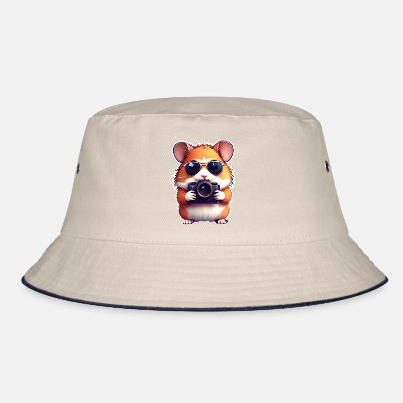 Fotografierender Hamster mit Kamara Bucket Hat
