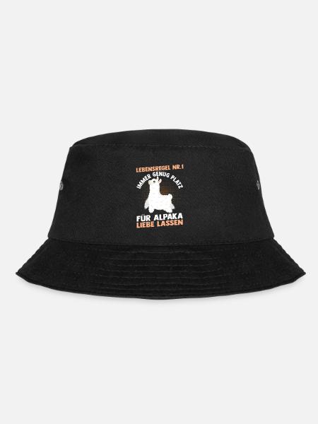 Alpaka - Bucket Hat - Schwarz