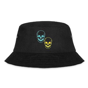 Schädel Totenköpfe Horror Fantasy Halloween Tod - Bucket Hat - Schwarz - Vorne - Lela (165cm)