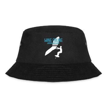 Wing Foiling Wing Surfing Winging - Bucket Hat - Schwarz - Vorne - Lela (165cm)