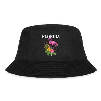 Florida Flamingo Souvenir USA Amerika - Bucket Hat - Schwarz - Vorne - Lela (165cm)