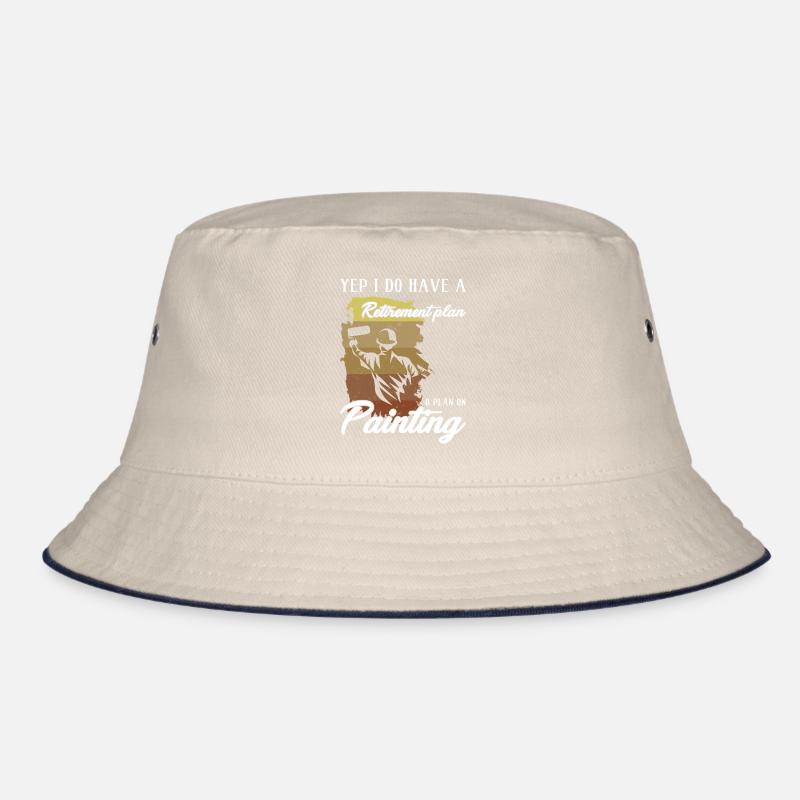 Retirementplan Painting Artistic Decorating Bucket Hat
