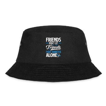 T1D Diabetes Typ 1 Diabetiker Geschenk - Bucket Hat - Schwarz - Vorne - Lela (165cm)
