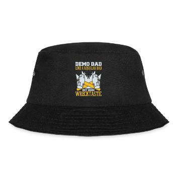 Demo Papa Mehr Wrecktastic Heimwerkerhaus - Bucket Hat - Schwarz - Vorne - Lela (165cm)