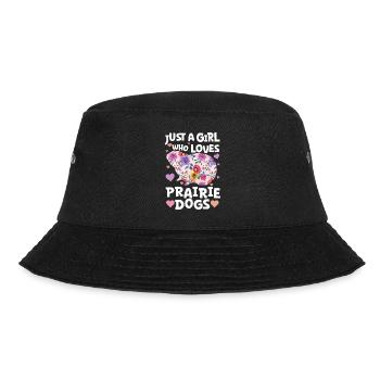 Lustige Prärie -Hundeliebhaber Lustiger Nagetier - Bucket Hat - Schwarz - Vorne - Lela (165cm)
