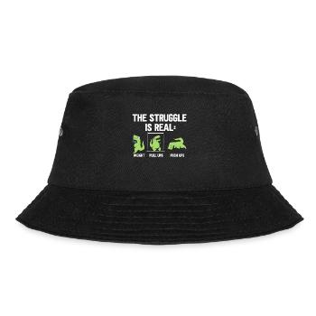 Der Kampf Ist Ein Echtes T-Rex Dinosaurier Fitness - Bucket Hat - Schwarz - Vorne - Lela (165cm)