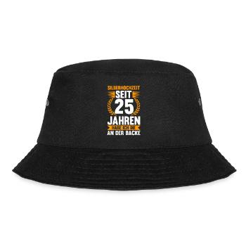 25 Jahre Ehe Ehemann Silberhochzeit Geschenk - Bucket Hat - Schwarz - Vorne - Lela (165cm)